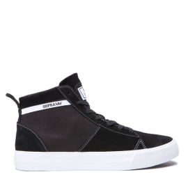 Tenis Altos Supra STACKS MID Hombre Negras/Blancas (MX-37689)